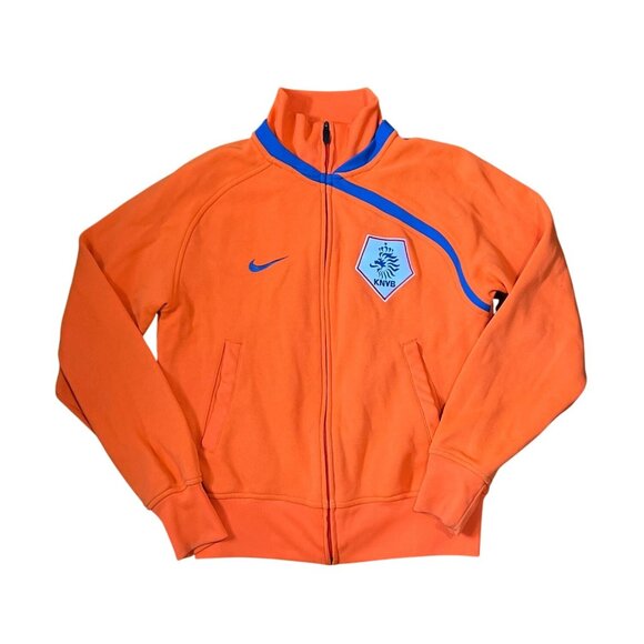 Netherlands KNVB Orange Full-Zip Nike Soccer Jacket Small TRACK JACKET 2008-2009 - Picture 1 of 6